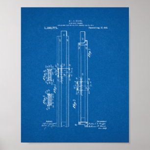 Poster brevet de coureur de Glissière-règle - modèle