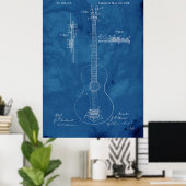 Poster Brevet de guitare du plan directeur (Bureau à domicile)