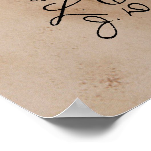 Poster Brevet de harpe vintage (Coin)