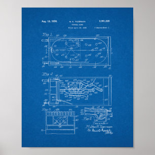 Poster Brevet de jeu de flipper - modèle