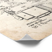 Poster Brevet de la chaise de barbier - Vieux look (Coin)