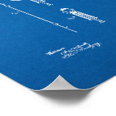 Poster Brevet de l'ampoule légère Thomas Edison - Plan di (Coin)