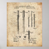 Poster Brevet de machine à coudre (Devant)