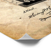 Poster Brevet de machine à écrire (Coin)