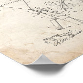 Poster Brevet de parachute - Vieux look (Coin)