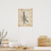 Poster Brevet de pistolet Ar-15 Gun (Cuisine)