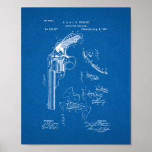 Poster Brevet de rotation de bras du feu de Wesson -