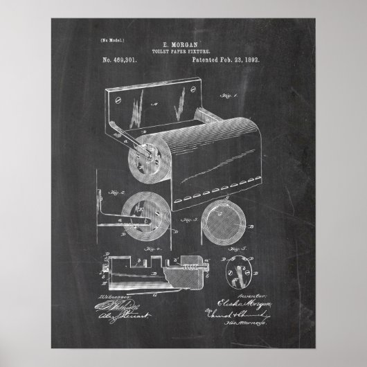 Poster Brevet de rouleau de papier toilette (Devant)