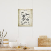 Poster Brevet de rouleau de papier toilette (Cuisine)