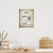 Poster Brevet de siège de toilette (Cuisine)