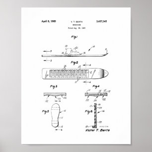 Poster Brevet de surf des neiges