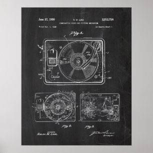 Poster Brevet de tourne-disque