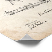 Poster Brevet de transit de l'arpenteur - Vieux look (Coin)