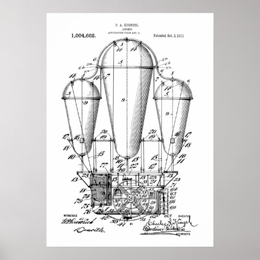 Poster Brevet de vapeur d'avion (Devant)