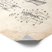 Poster Brevet d'extracteur de liège - Vieux look (Coin)