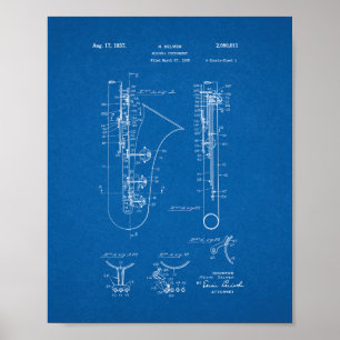 Poster Brevet d'instrument de musique - modèle