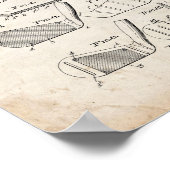 Poster Brevet du club de golf - Vieux look (Coin)