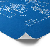 Poster Brevet du moteur à combustion interne - Plan direc (Coin)