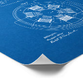 Poster Brevet moteur alternatif Tesla - Plan directeur (Coin)