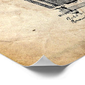 Poster Brevet moteur Tesla Electro (Coin)