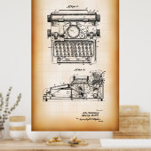 POSTER BREVET POUR TYPEWRITER 1941 (Cuisine)