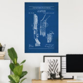 Poster Brevet US 577281 - Pump Action Shotgun 1897 (Bureau à domicile)