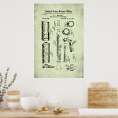 Poster Brevet US - Clarinet (Cuisine)