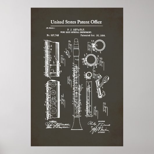 Poster Brevet US - Clarinet (Devant)