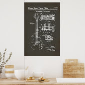 Poster Brevet US - Guitare acoustique (Cuisine)