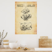 Poster Brevet US - Lecteur Cassette (Cuisine)