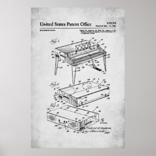 Poster Brevet US - Piano électrique