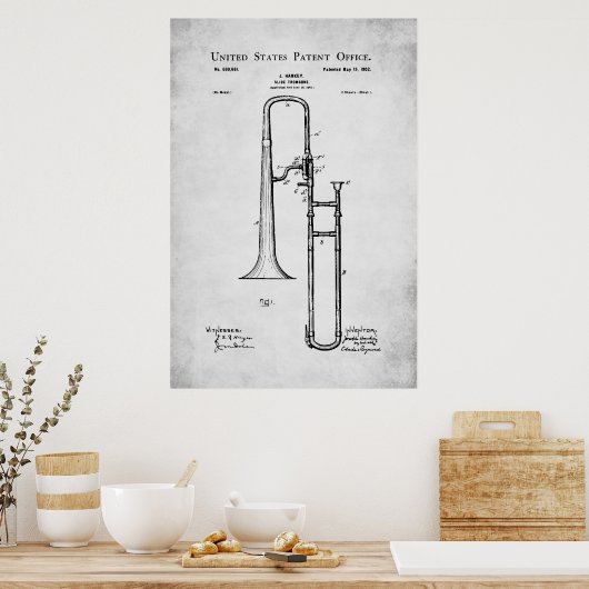 Poster Brevet US - Trombone (Cuisine)