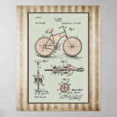 Poster Brevet vintage 1894 Carr Bicycle (Devant)