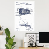 Poster Brevet vintage Streetcar (Bureau à domicile)