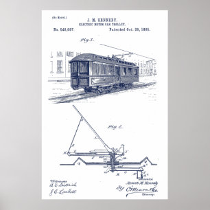 Poster Brevet vintage Streetcar