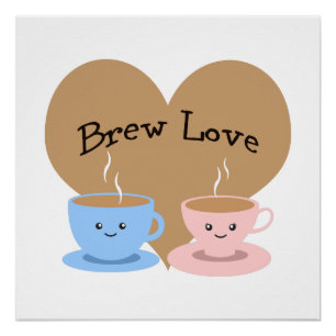 Poster Brew Love ! Coffee Mugs