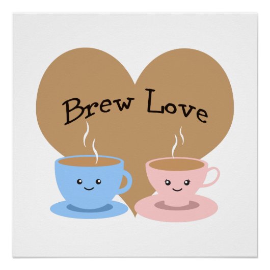 Poster Brew Love ! Coffee Mugs (Devant)