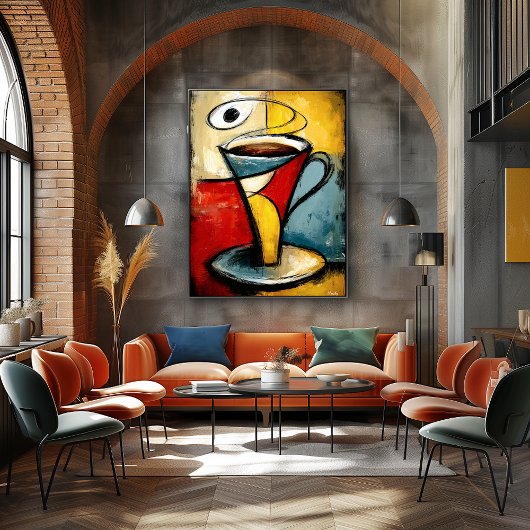 Poster Brew silencieux — Expressionnisme abstrait contemp