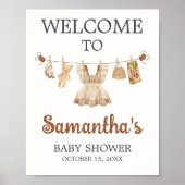 Poster Brewing Coffee Baby Shower Welcome Sign (Devant)