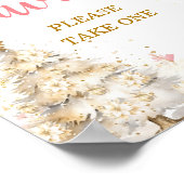 Poster Brewing Pink Winter Tea Party Baby Shower Favors (Coin)