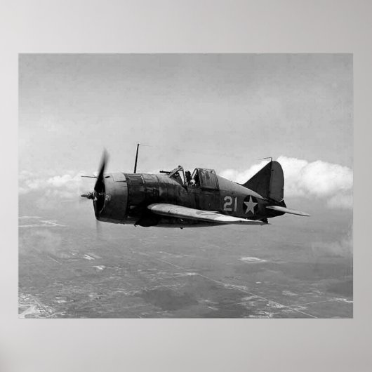 Poster Brewster F2A Buffalo (Devant)