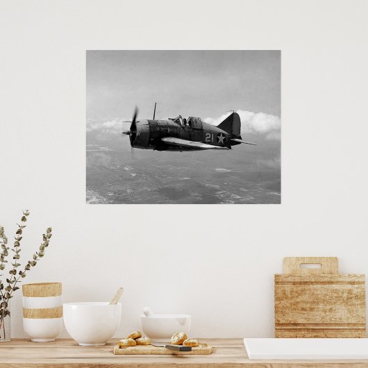 Poster Brewster F2A Buffalo (Cuisine)