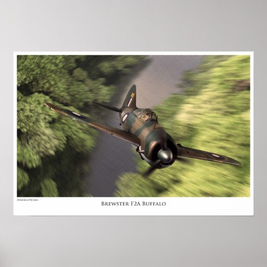 Poster Brewster F2A Buffalo (Devant)