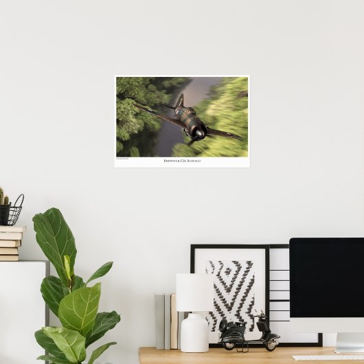 Poster Brewster F2A Buffalo (Bureau à domicile)