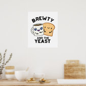 Poster Brewty Et La Levure Drôle Movie Pun (Cuisine)
