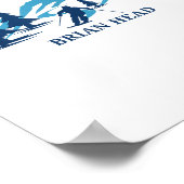 Poster Brian Head Station de ski de l'Utah Ski de ski _1 (Coin)