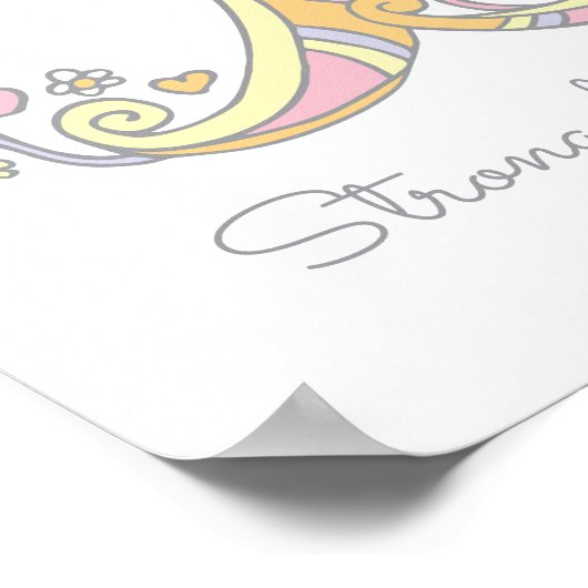 Poster Brianna initiale B doodle signifiant (Coin)