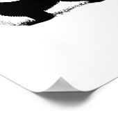 Poster Briard Chien - Halloween Lune Silhouette surdimens (Coin)