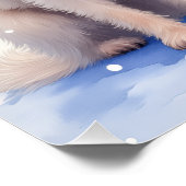 Poster Briard Vintage Sleigh Winter Christmas Art (Coin)