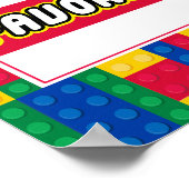 Poster Brick Builder  Birthday Party FAVOR SIGN (Coin)